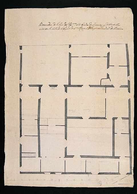 Plnol del 1819 d'una secci del Palau Centelles - Fotografia: Pere Vivas